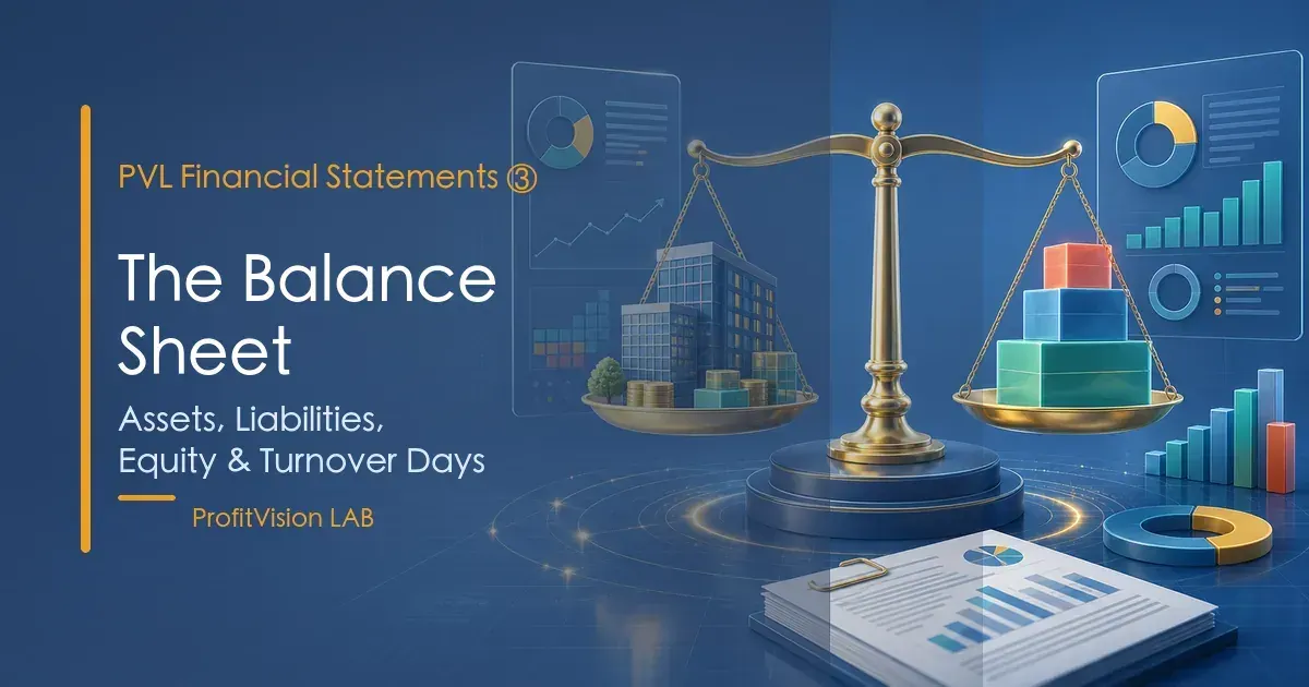Reading Financial Statements ③ The Balance Sheet: Assets, Liabilities, Equity & Turnover Days