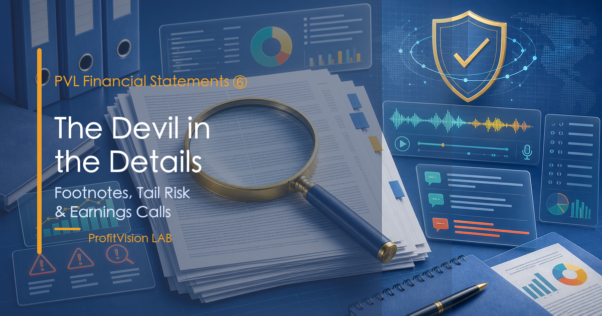 Reading Financial Statements ⑥ The Devil in the Details: Footnotes, Tail Risk & Earnings Calls