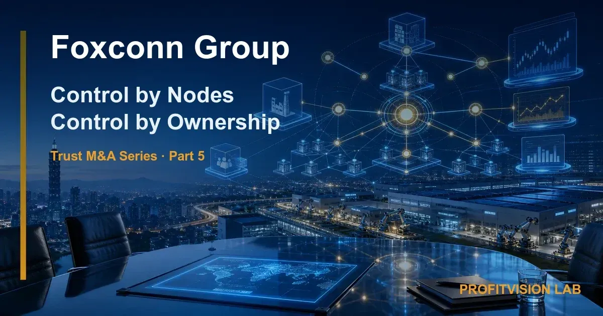 Foxconn Group: Control by Nodes, Control by Ownership