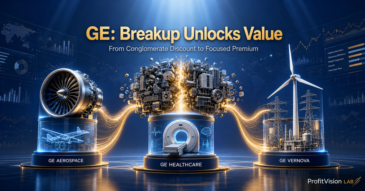 GE Breakup Analysis: From Conglomerate Collapse to Focused Premium｜Merge & Split Series Part I