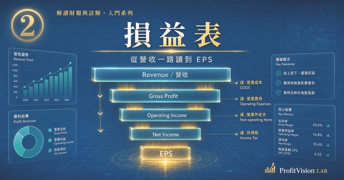 財報入門 ② 損益表：從營收讀到 EPS，IFRS 與 GAAP 的關鍵差異