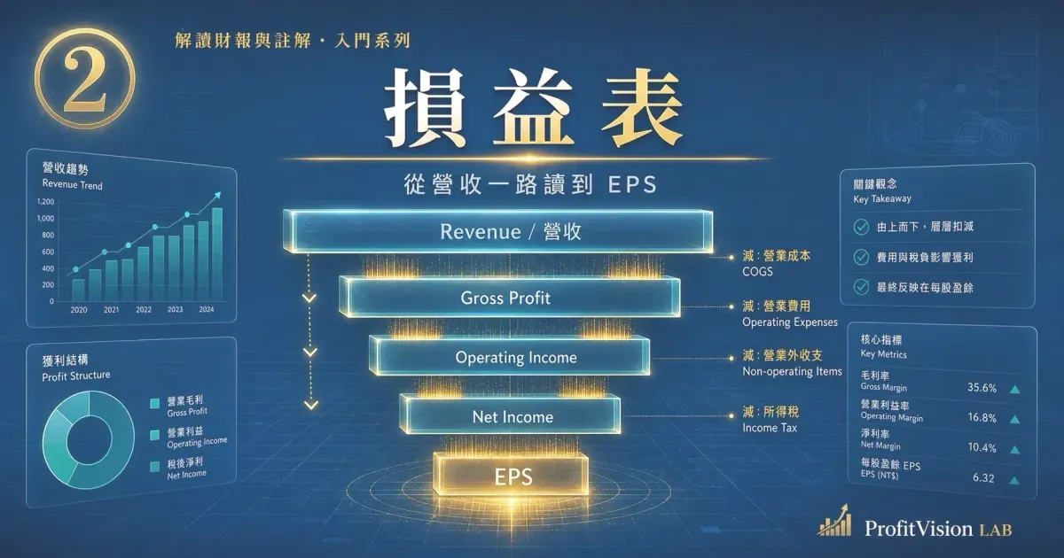 財報入門 ② 損益表：從營收讀到 EPS，IFRS 與 GAAP 的關鍵差異