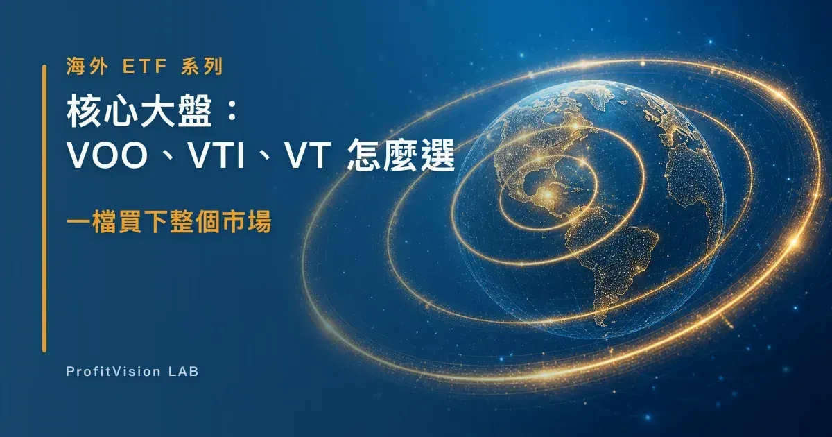 買美股大盤，不只買標普 500：VOO、VTI、VT 怎麼選