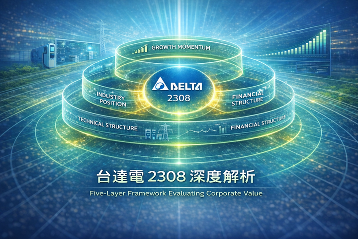台達電（2308）五層透視法深度研究｜AI 電力收費站的估值考驗