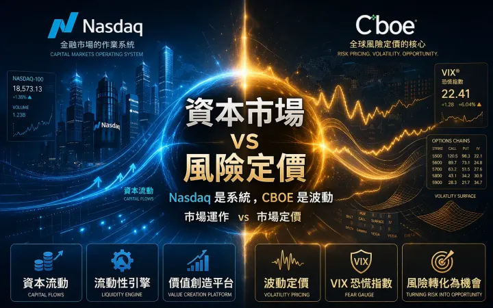 CBOE vs NDAQ 對戰：衍生品純粹主義 vs 金融科技平台