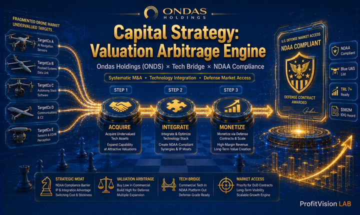 Ondas Holdings (ONDS) Deep Research Part 2: Ondas Capital Tech Bridge, NDAA compliance, predatory M&A, blue-gold 3D financial tech, ProfitVision LAB Deep Research Series