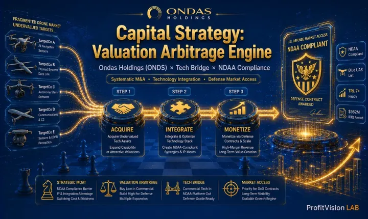 Ondas Holdings (ONDS) Deep Research Part 2: Ondas Capital Tech Bridge, NDAA compliance, predatory M&A, blue-gold 3D financial tech, ProfitVision LAB Deep Research Series