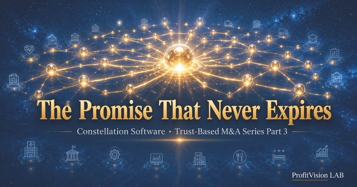 Constellation Software: The Never-Sell Promise as Competitive Moat | Trust-Based M&A Series Part 3