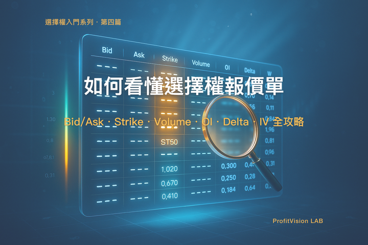 看懂你的第一張 Options Chain：每一欄的完整解釋