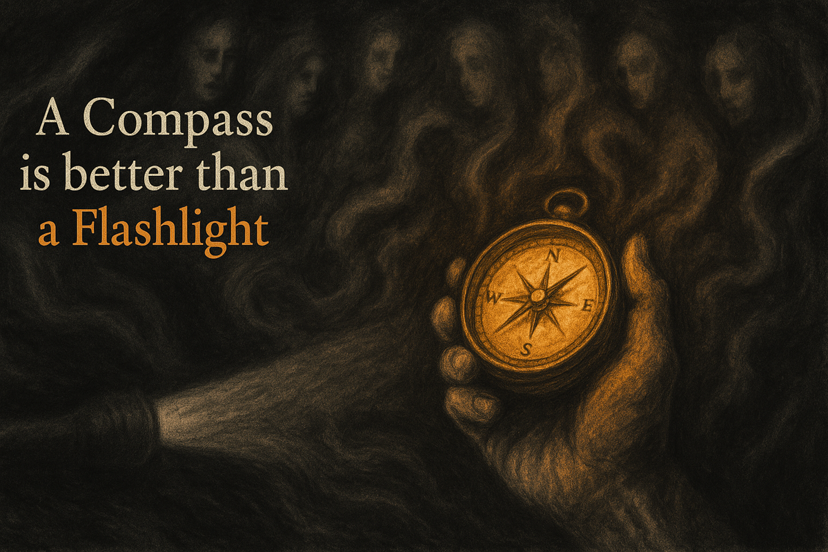 A Compass is better than a Flashlight