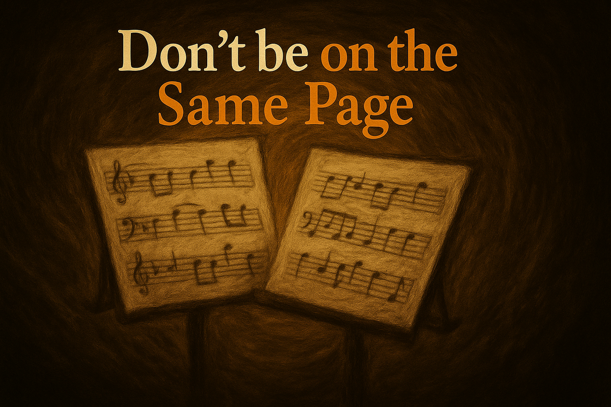 Don’t Be on the Same Page