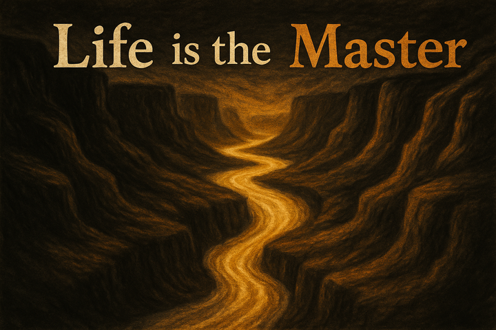 A river flowing through a canyon