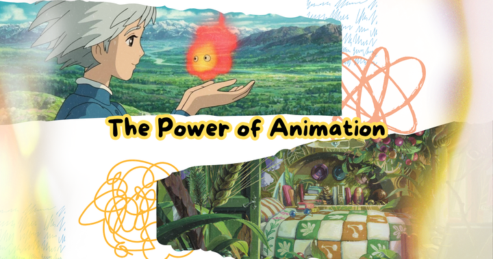 Collage of Japanese Studio Ghibli animated movies: Howl's Moving Castle and Arrietty