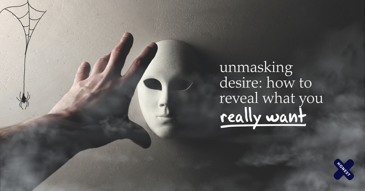 Picture of a hand reaching for a white mask