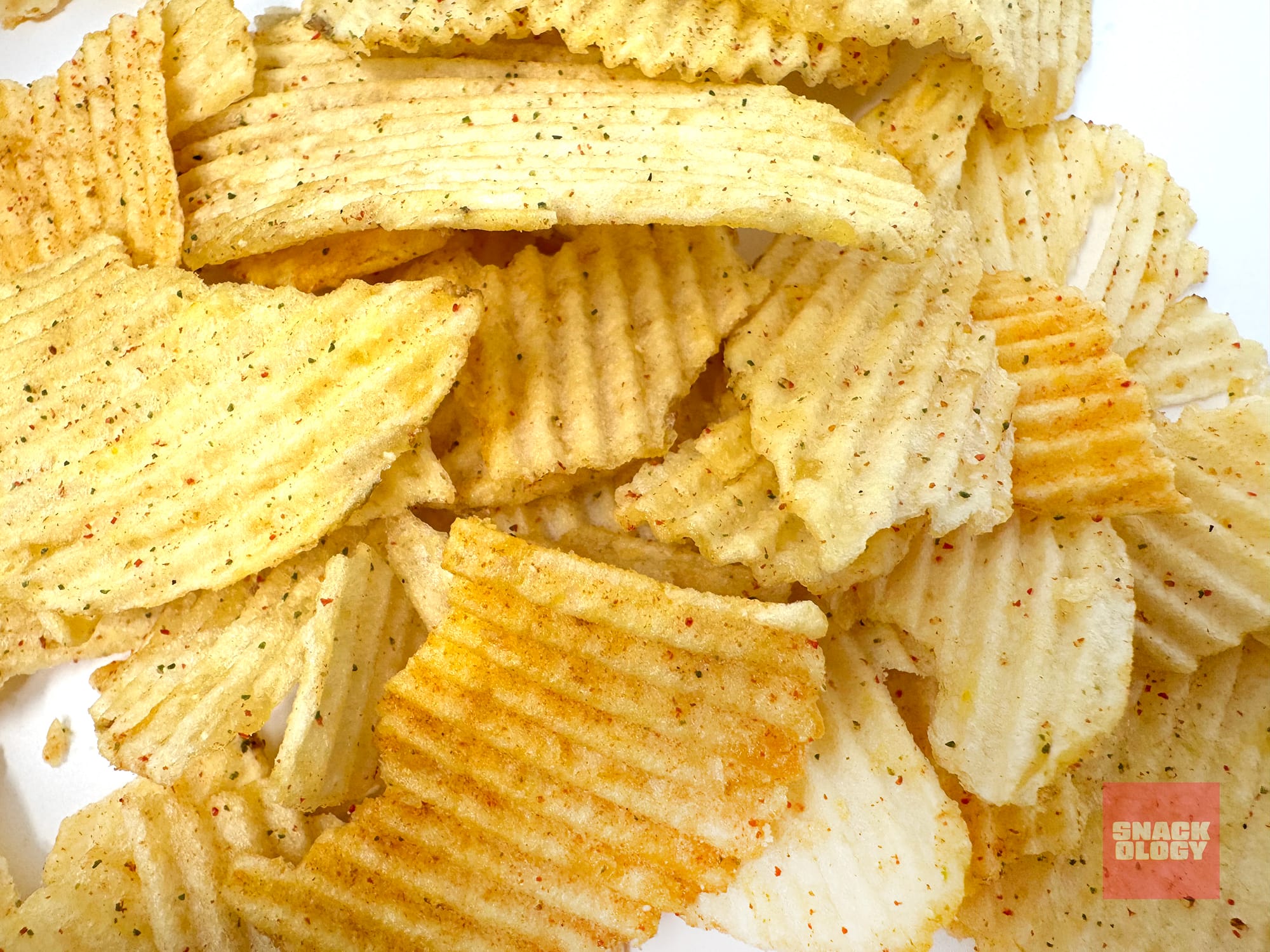 Doritos Cool Ranch on Ruffles up close