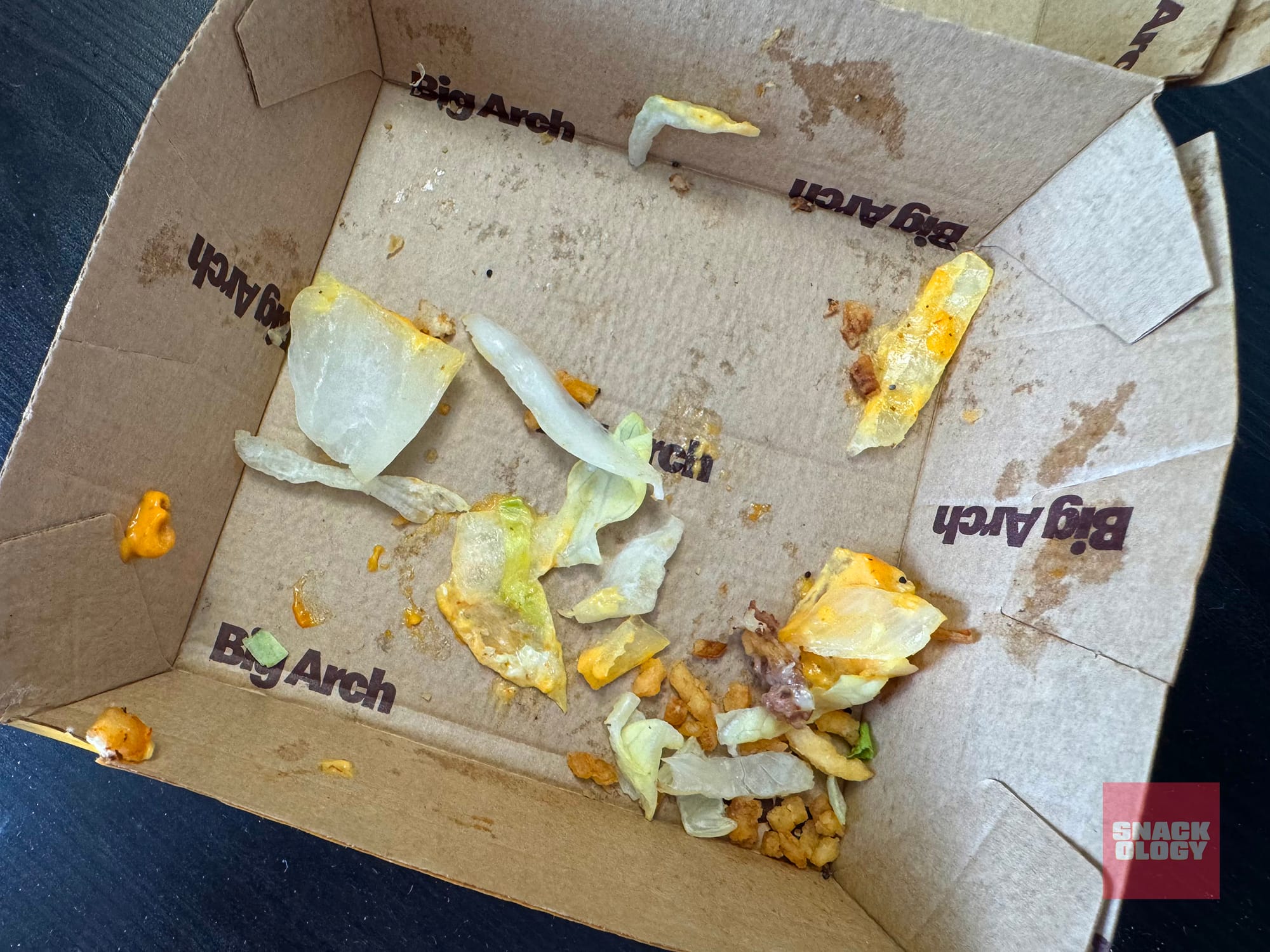 McDonald’s Big Arch Burger empty box