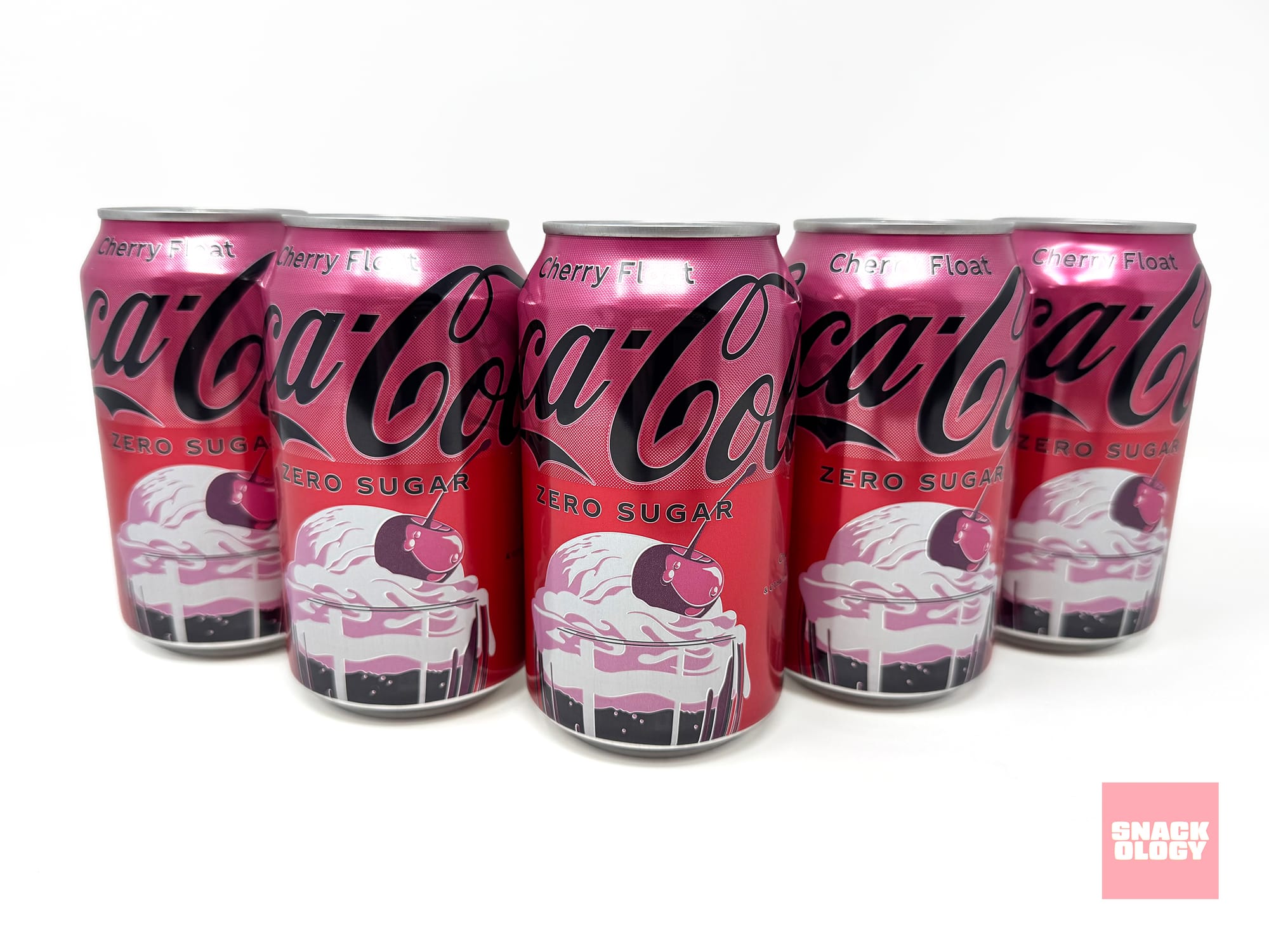 Cans of Coca-Cola Zero Sugar Cherry Float