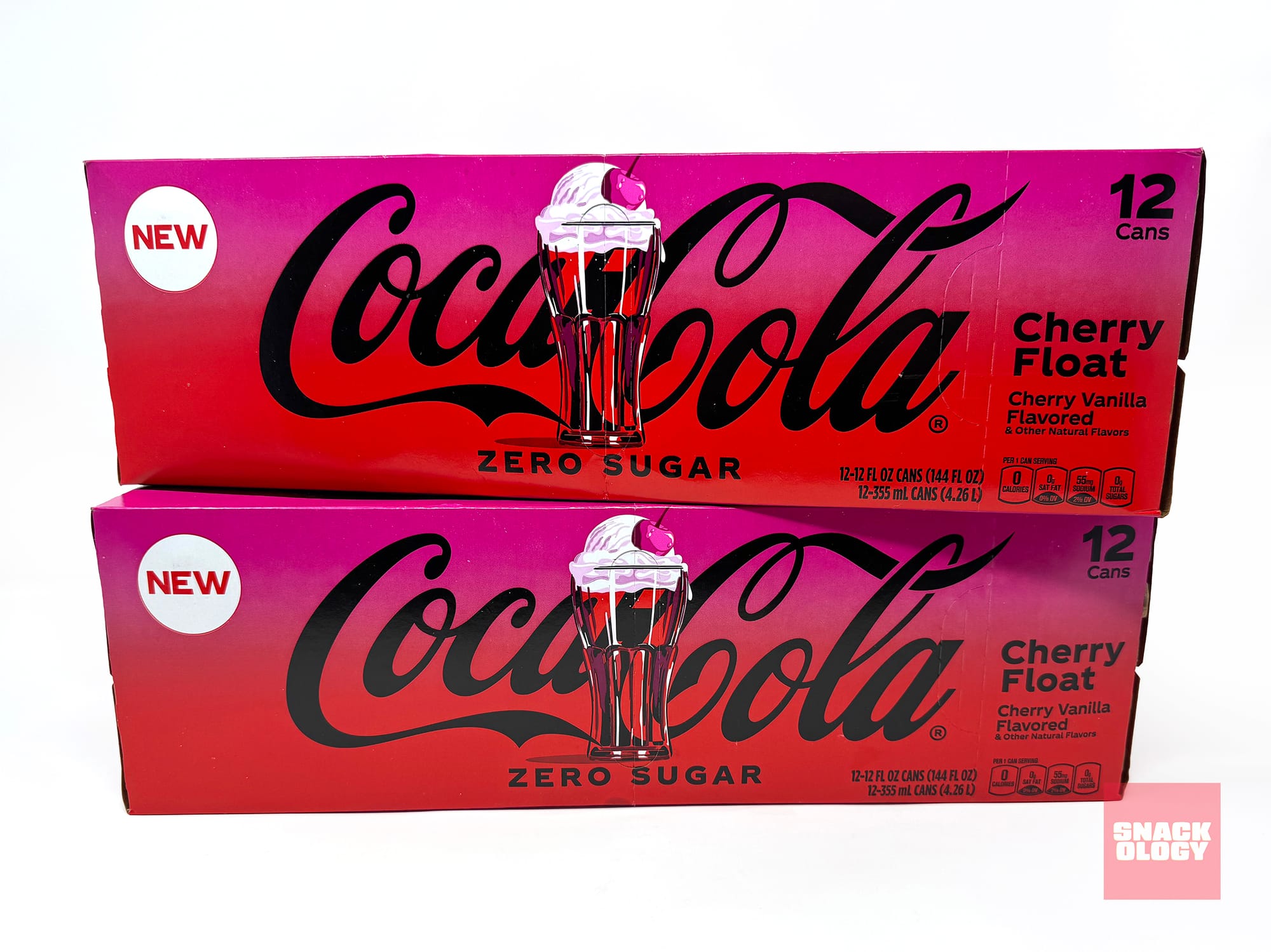Cases of Coca-Cola Zero Sugar Cherry Float