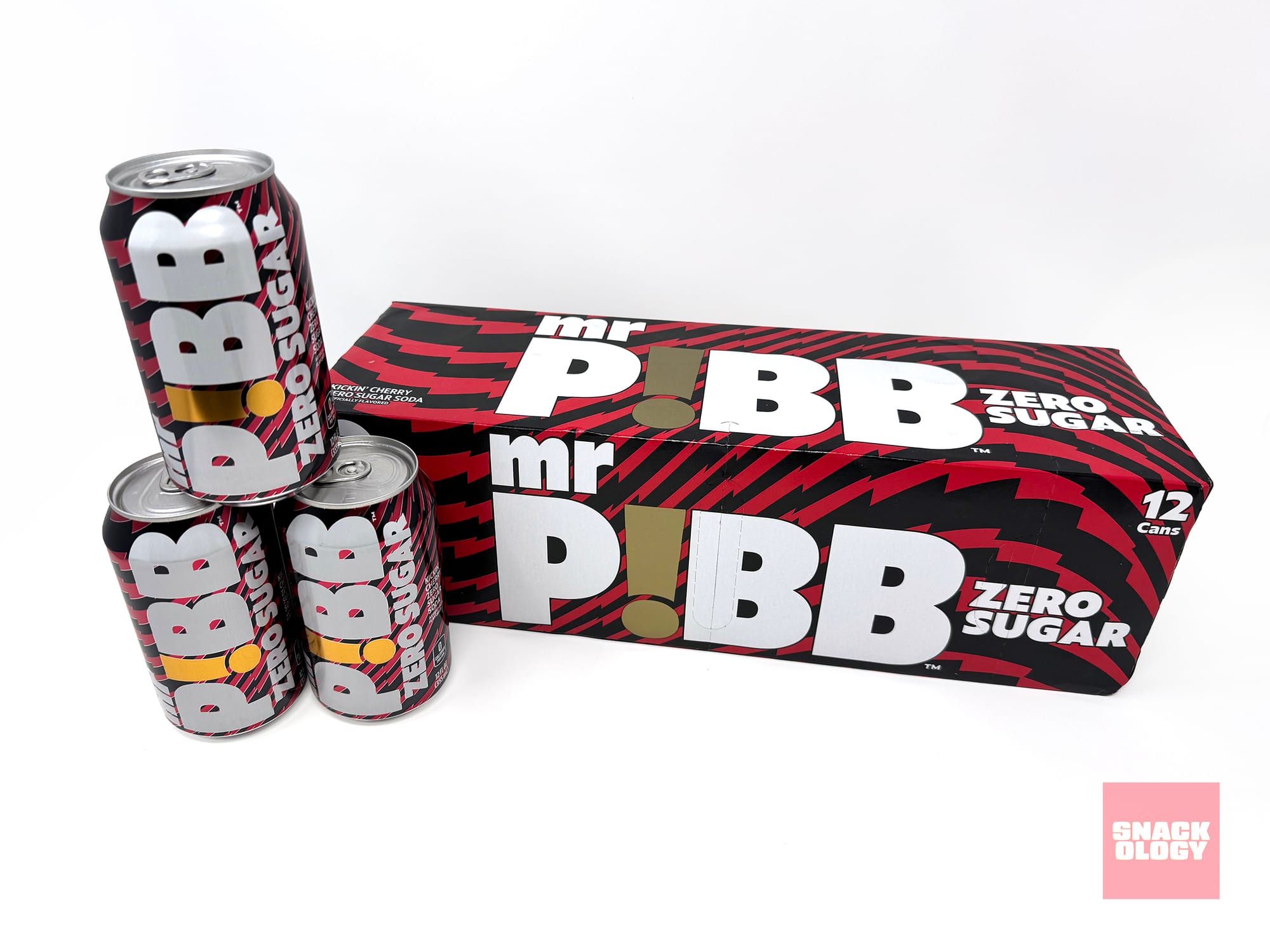 Mr. Pibb Zero Sugar cans and cases