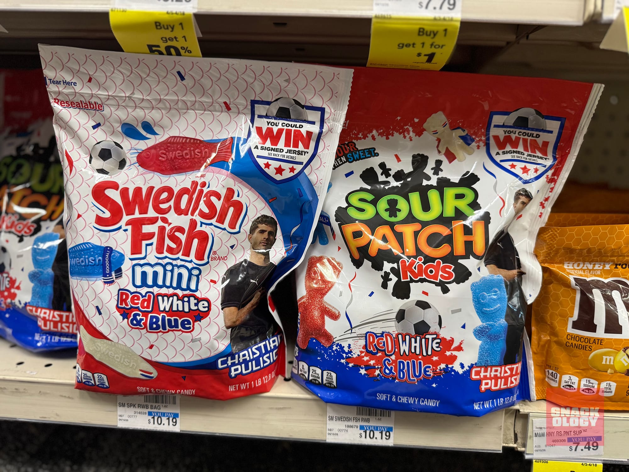 Swedish Fish Mini Red White & Blue and Sour Patch Kids Red White & Blue