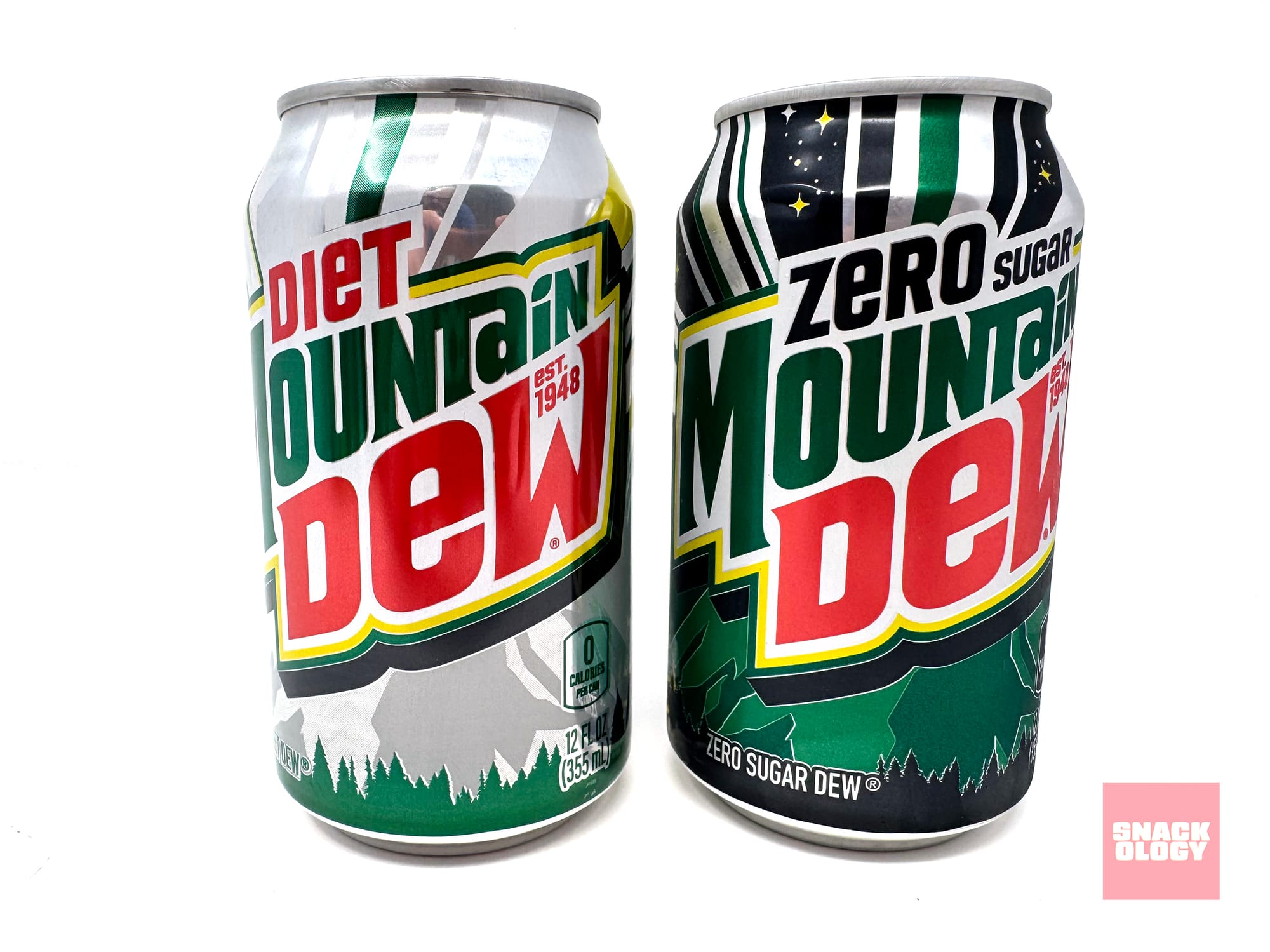 Diet Mountain Dew and Mountain Dew Zero Sugar