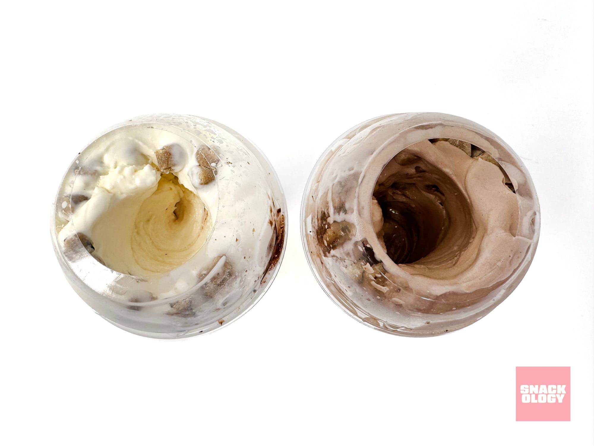 Cookie Dough Vanilla Frosty Fusion and Cookie Dough Chocolate Frosty Fusion