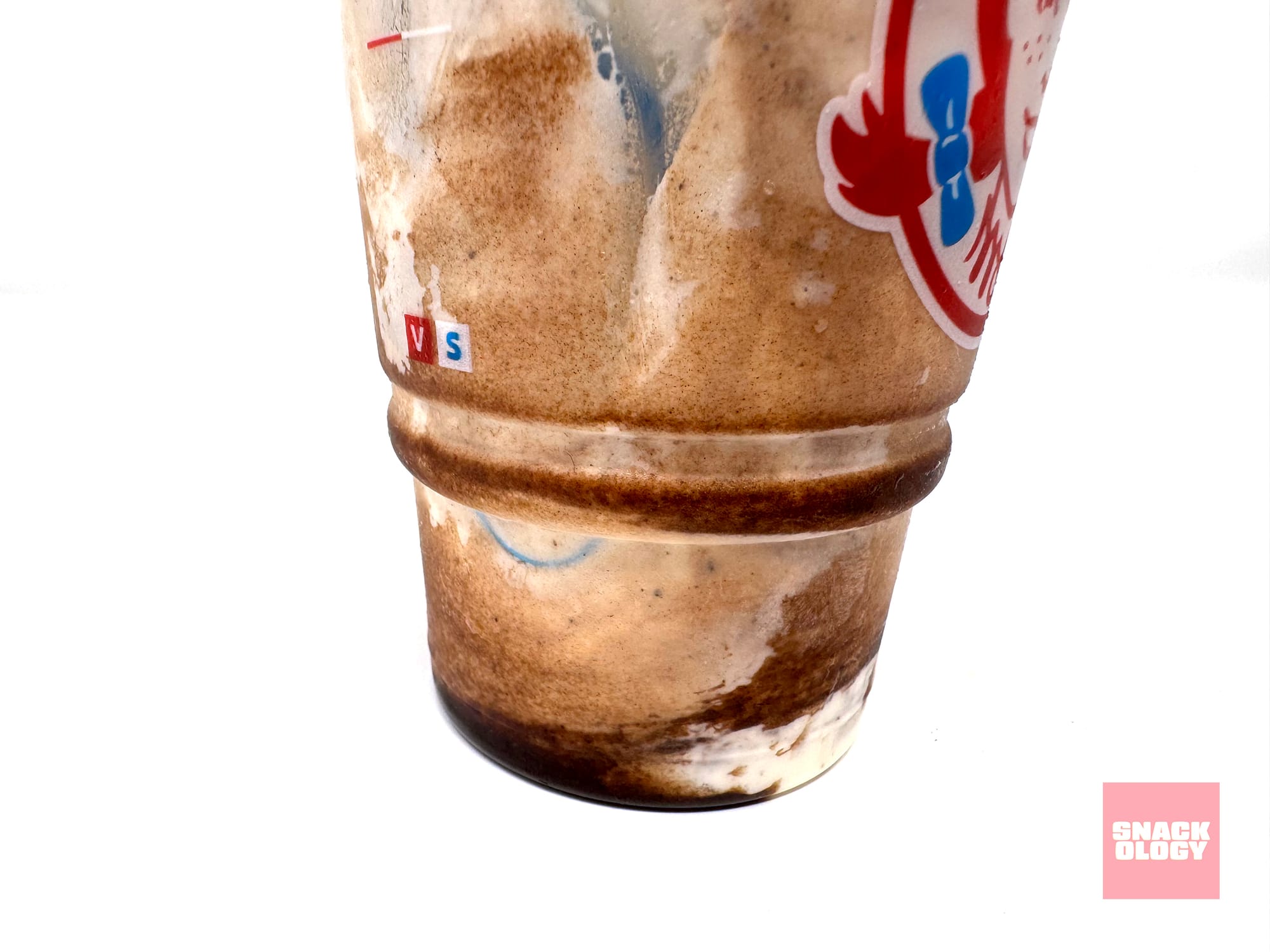 The bottom of my Cookie Dough Vanilla Frosty Fusion