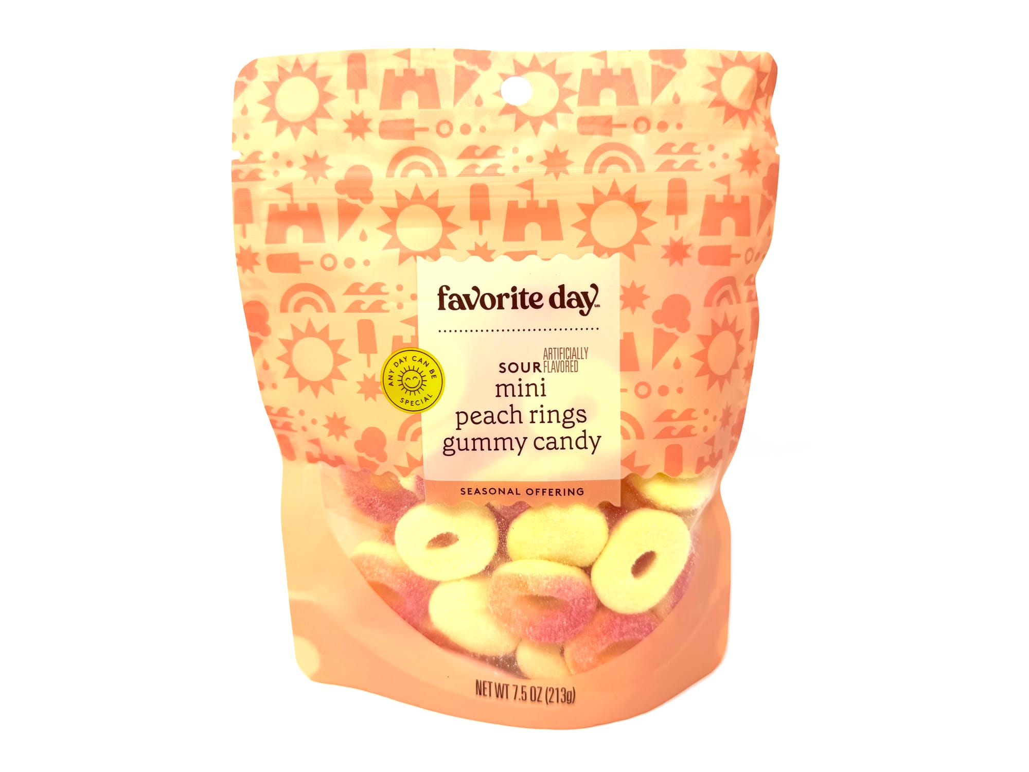 Sour Mini Peach Rings Gummy Candy