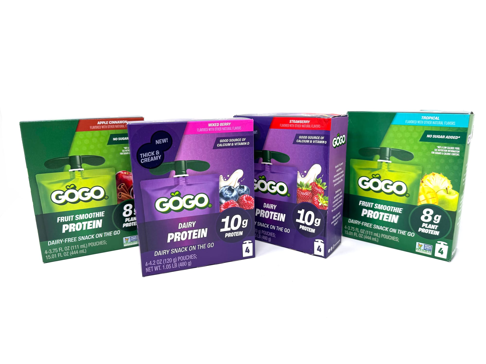 GOGO Dairy Protein and GOGO Fruit Smoothie Protein