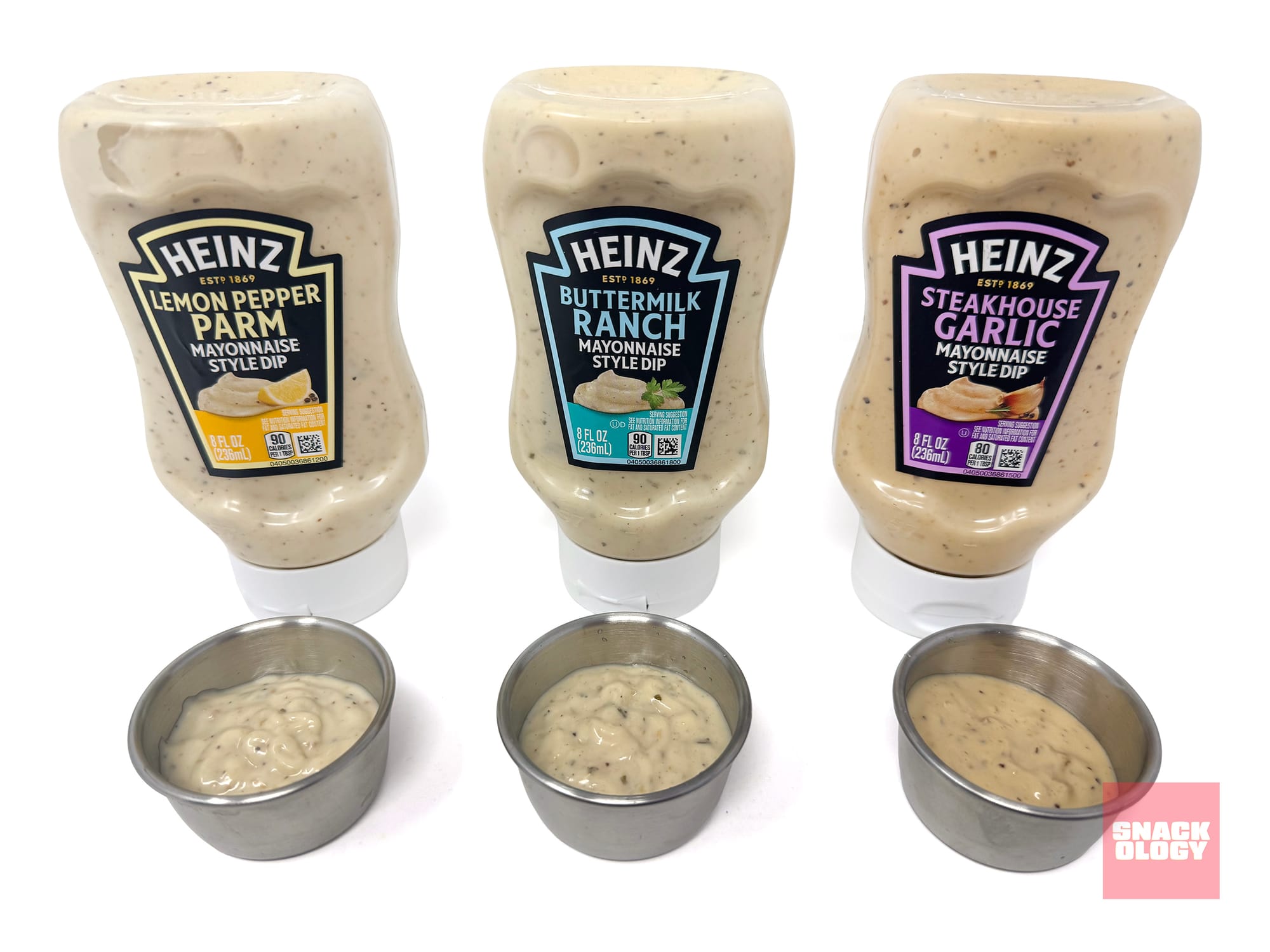 Heinz Mayonnaise-Style Dips in Lemon Pepper Parm, Buttermilk Ranch and Steakhouse Garlic flavors