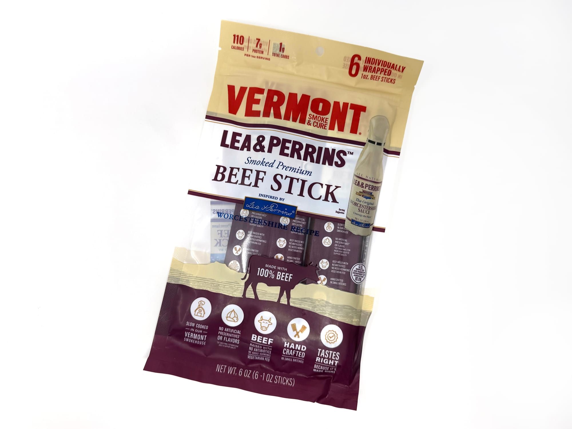 Vermont Lea & Perrins Worcestershire Smoked Beef Sticks