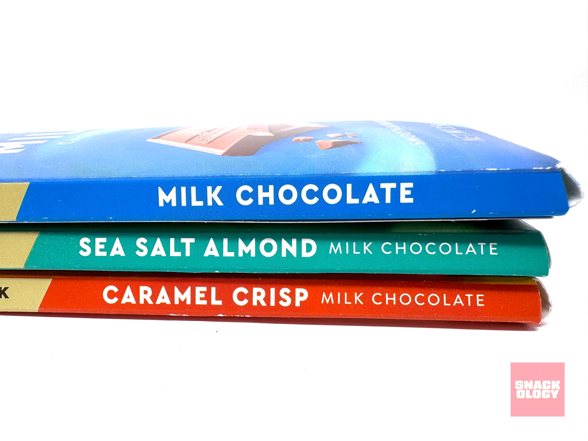 Ghirardelli Premium Milk Chocolate, Ghirardelli Premium Milk Chocolate Sea Salt Almond and Ghirardelli Premium Milk Chocolate Caramel Crisp