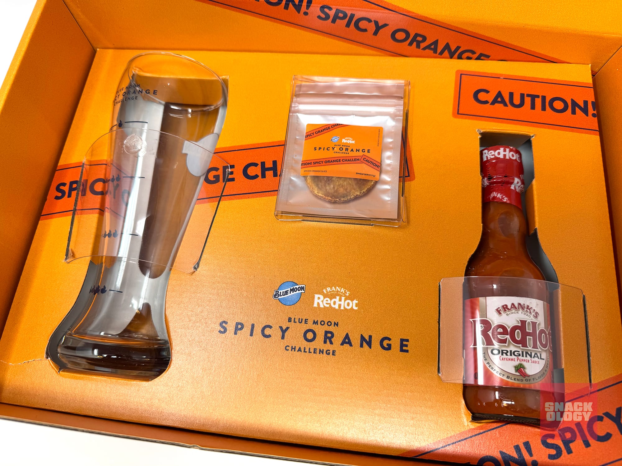 The inside of the Blue Moon Spicy Orange Challenge kit