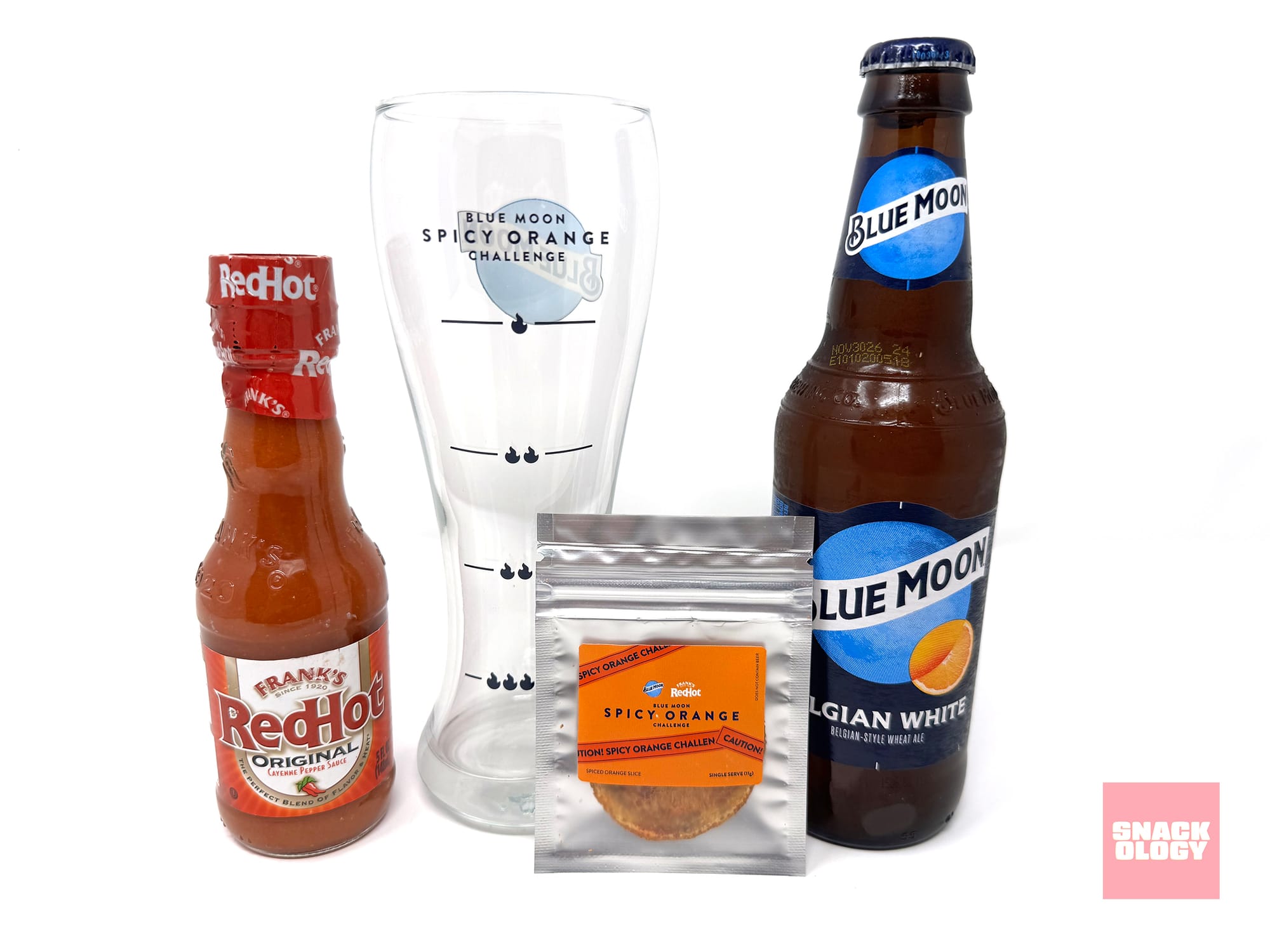 The key components of the Blue Moon Spicy Orange Challenge