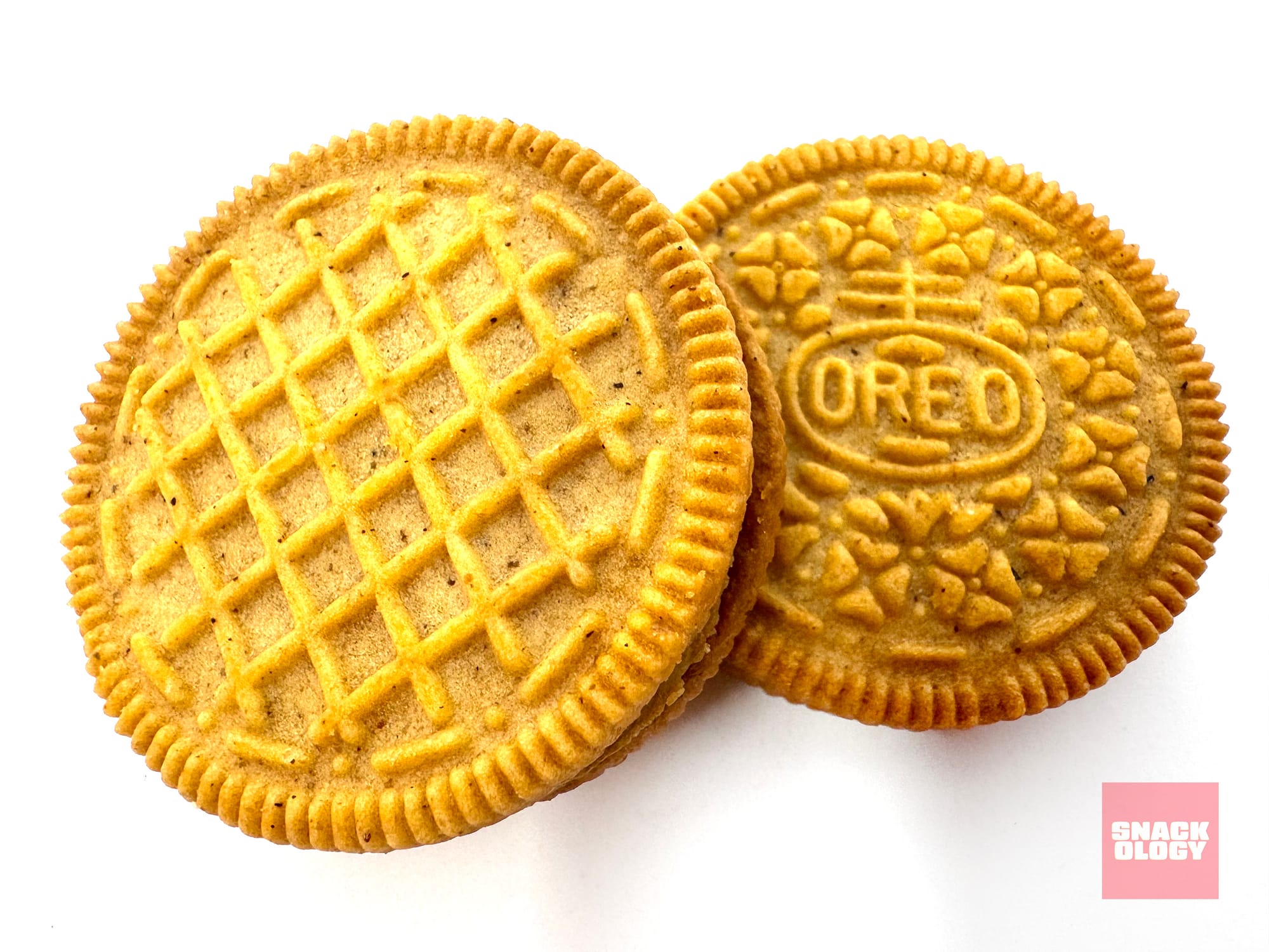 The waffle pattern on Oreo Chicken & Waffles Cookies