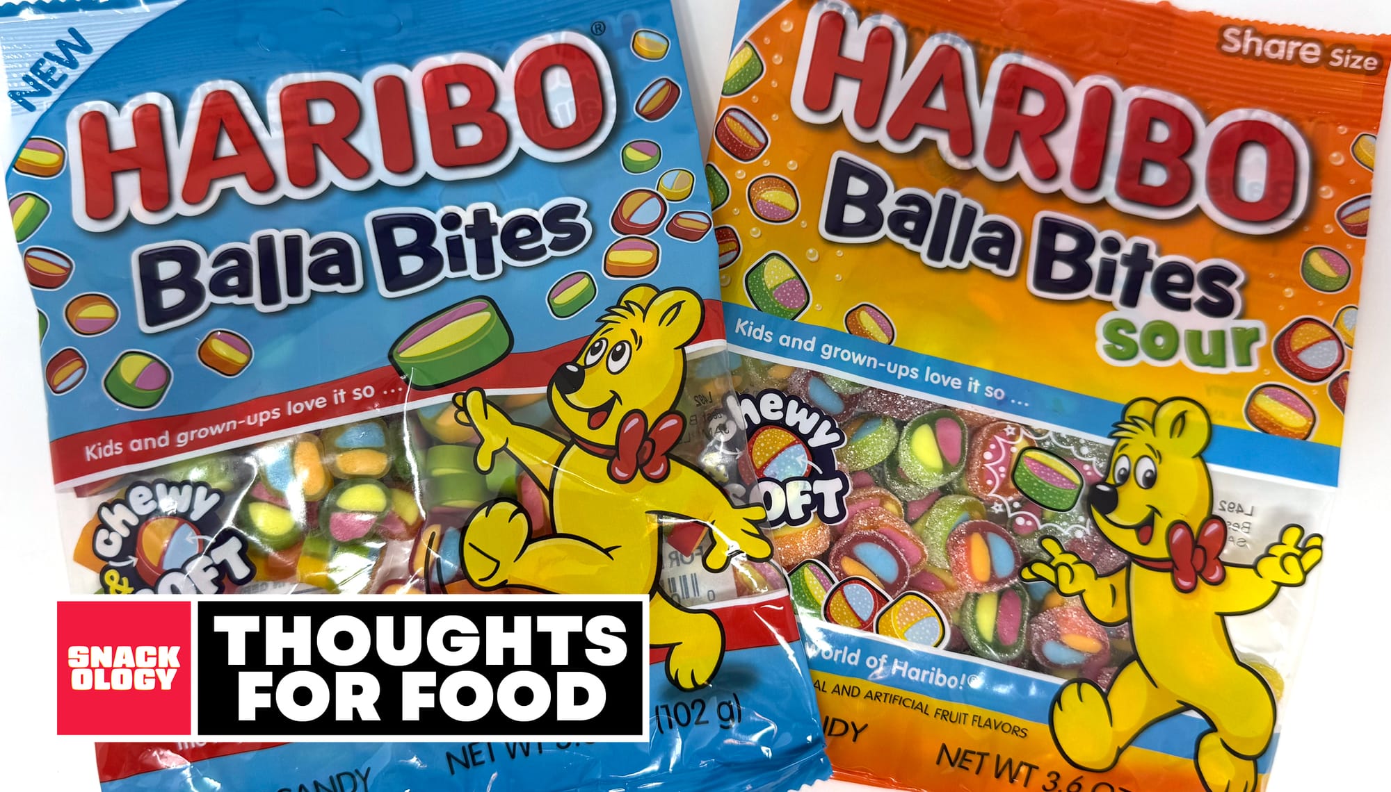 Bags of Haribo Balla Bites and Haribo Balla Bites Sour