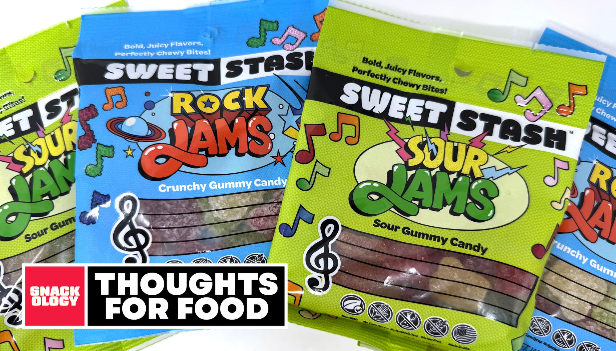 Bags of Sweet Stash Sour Jams and Sweet Stash Rock Jams