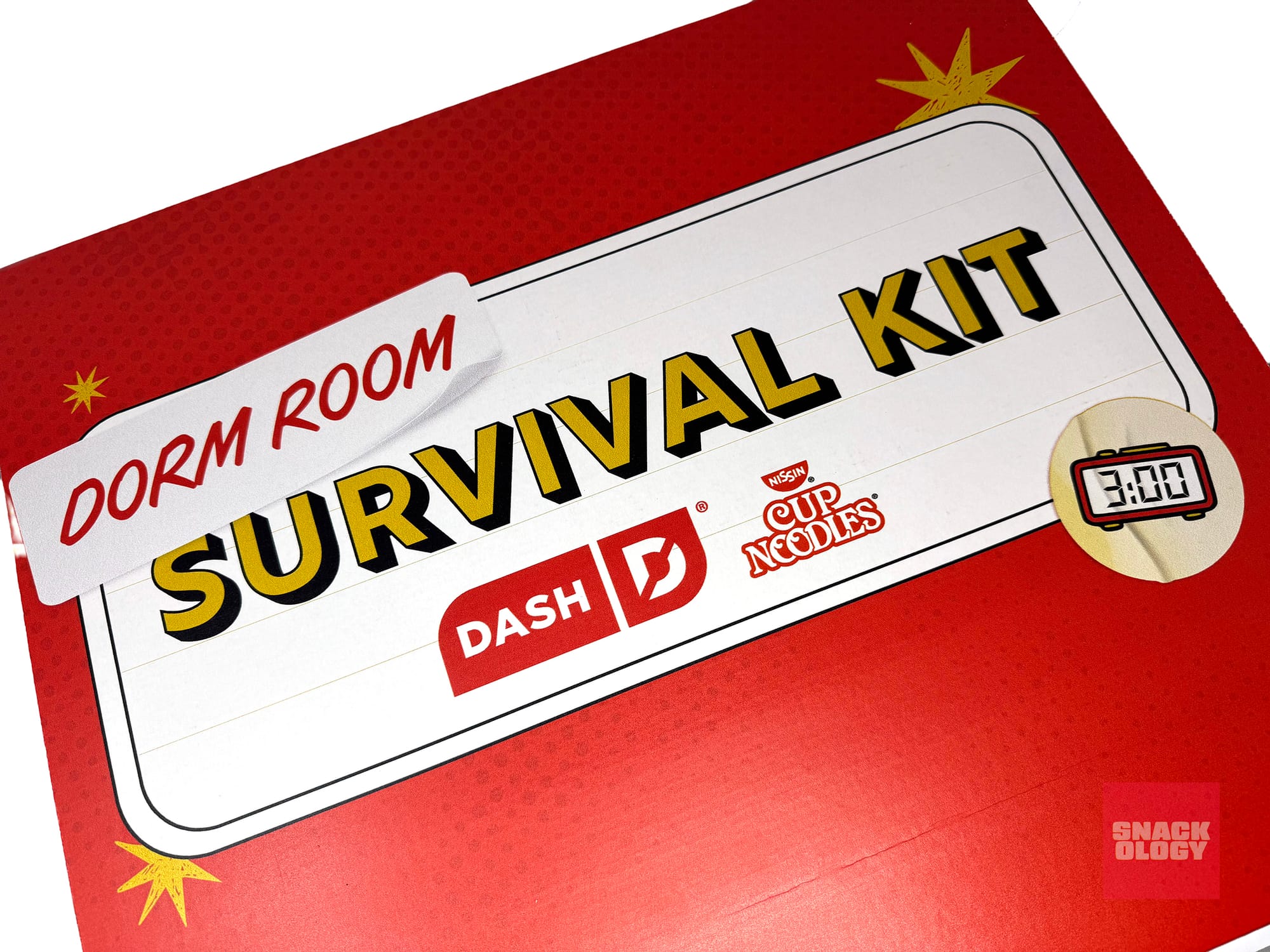 The Cup Noodles x Dash Dorm Survival Kit
