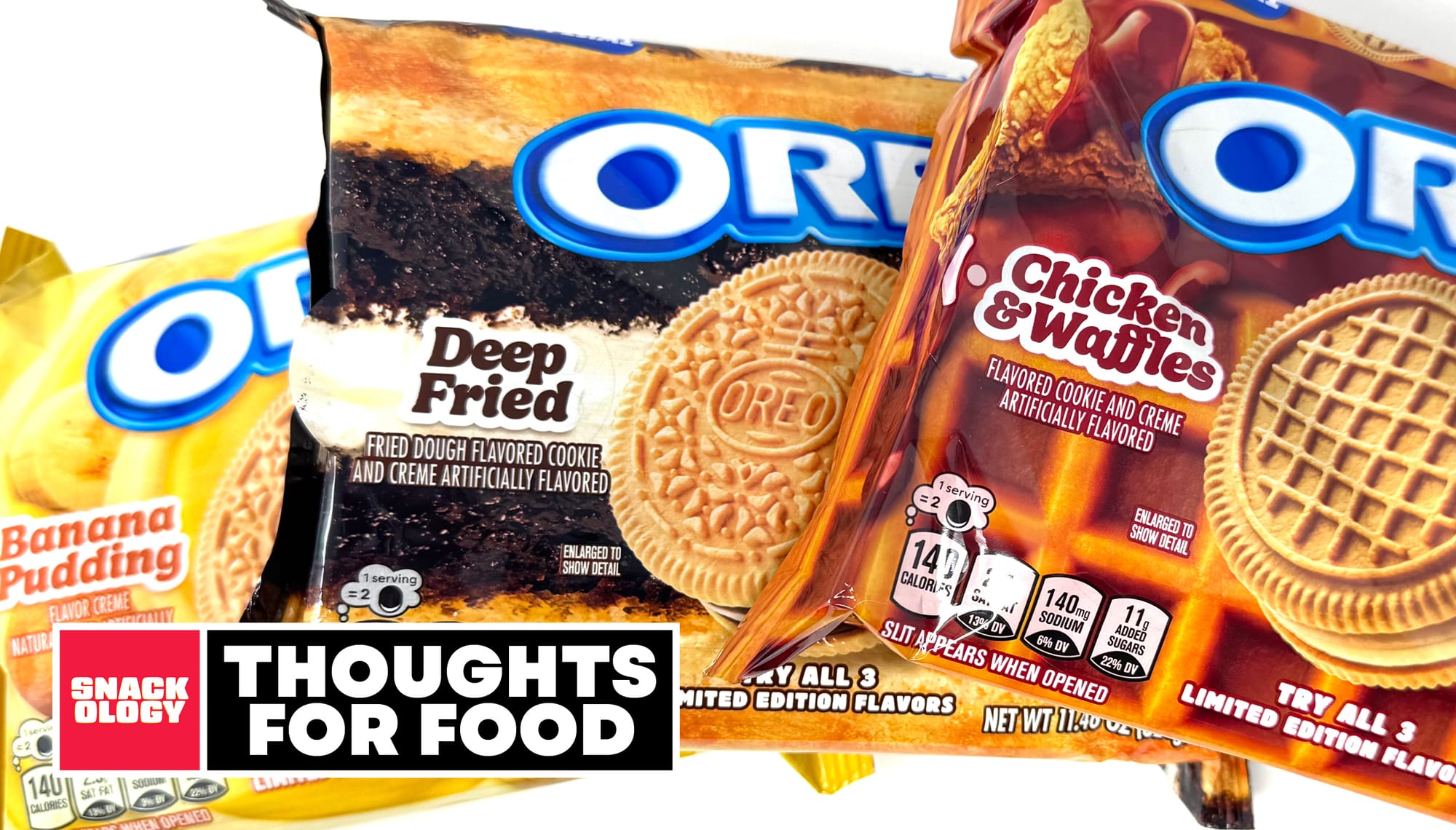 Oreo Banana Pudding Cookies, Oreo Deep Fried Cookies and Oreo Chicken & Waffles Cookies