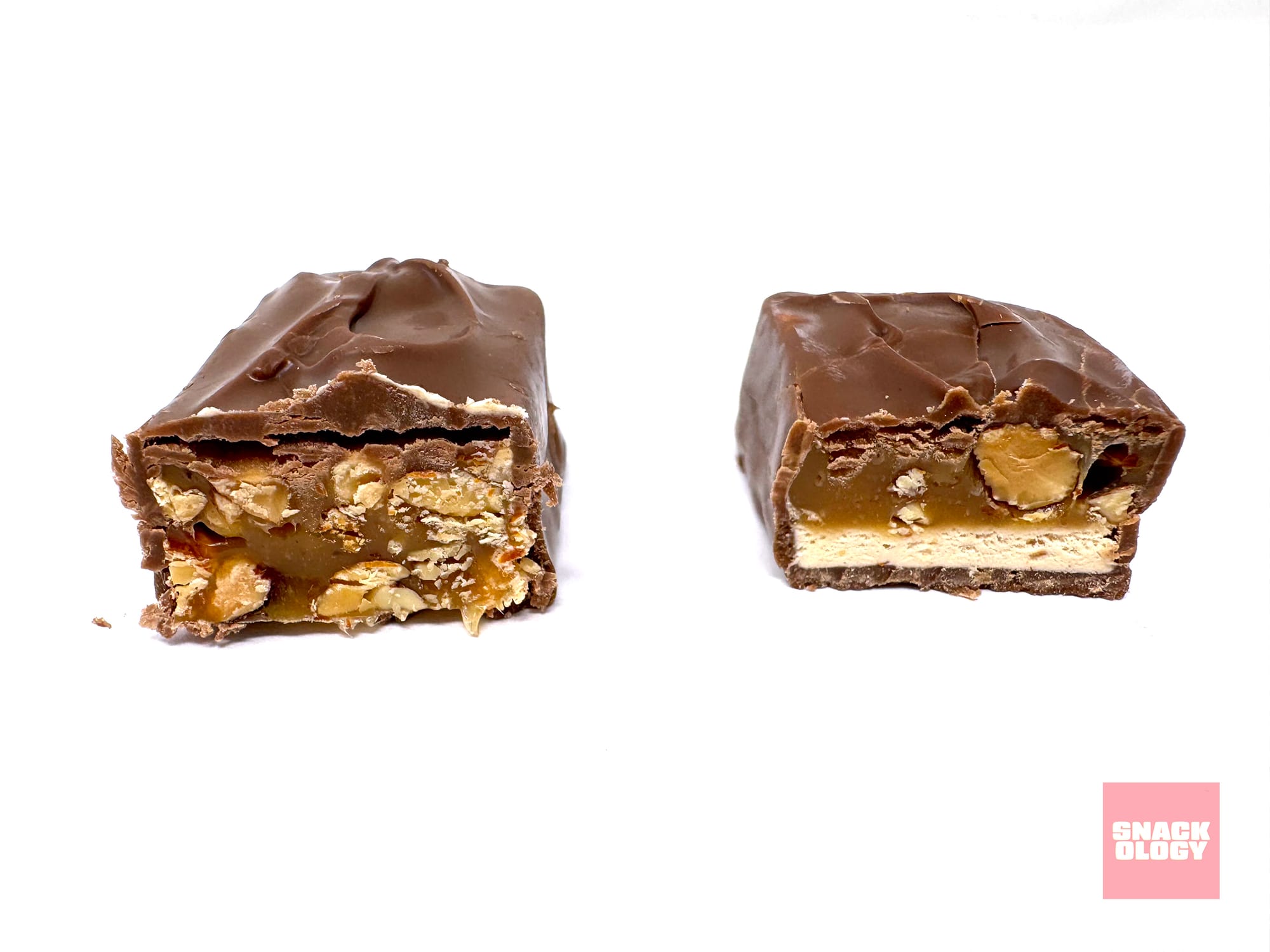Cross section comparisons between Snickers Xtreme Almond and Snickers Almond