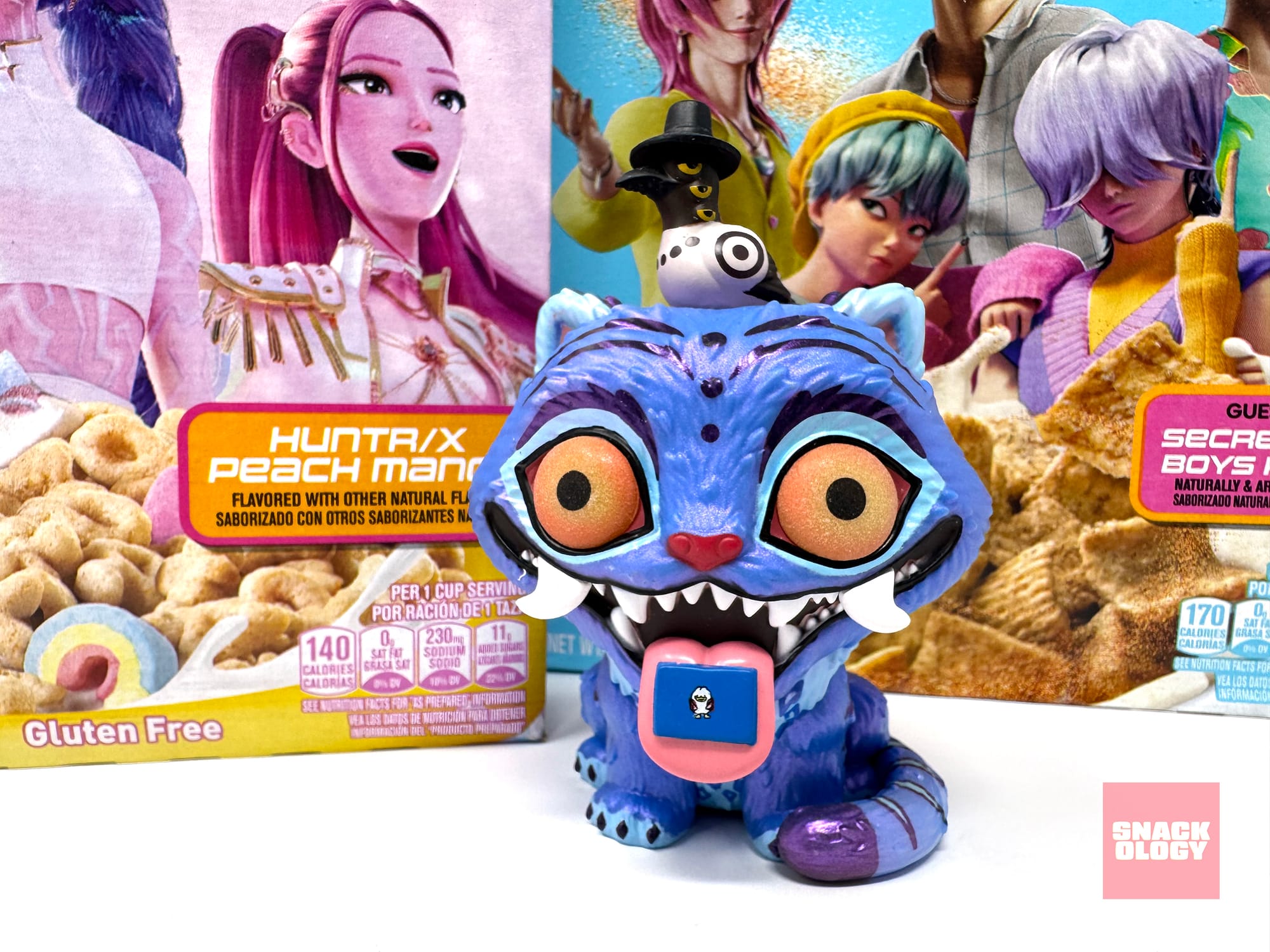 Derpy Tiger and Sussie with HUNTR/X Peach Mango Lucky Charms and Saja Boys Secret Flavor Cinnamon Toast Crunch