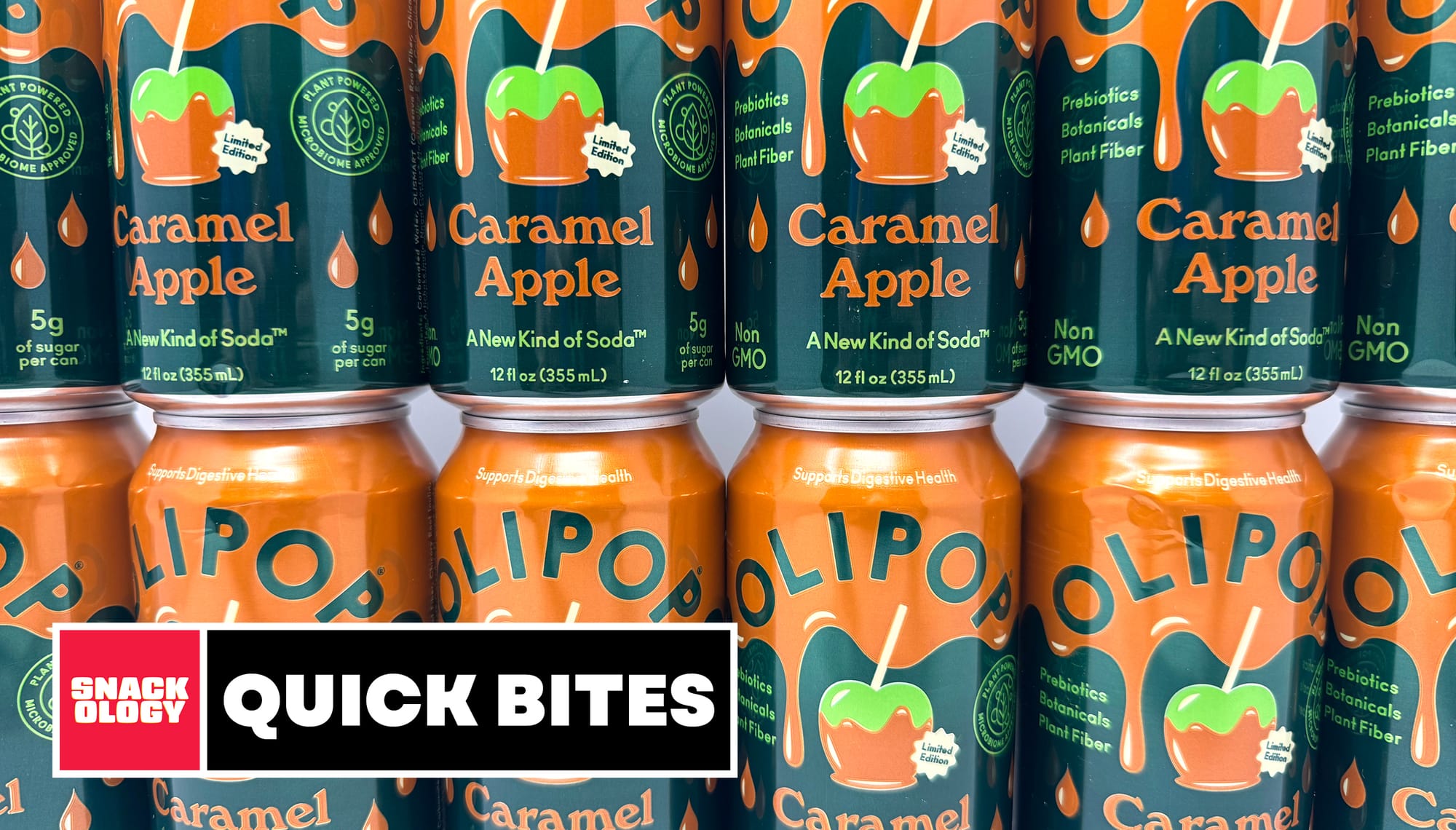 Cans of Olipop Caramel Apple