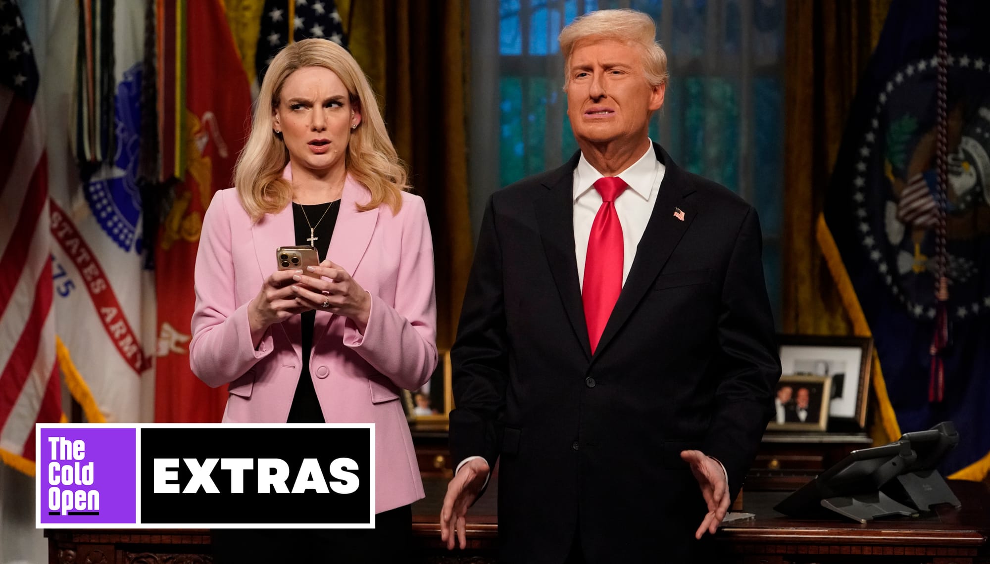 Ashley Padilla&nbsp;and James Austin Johnson on SNL