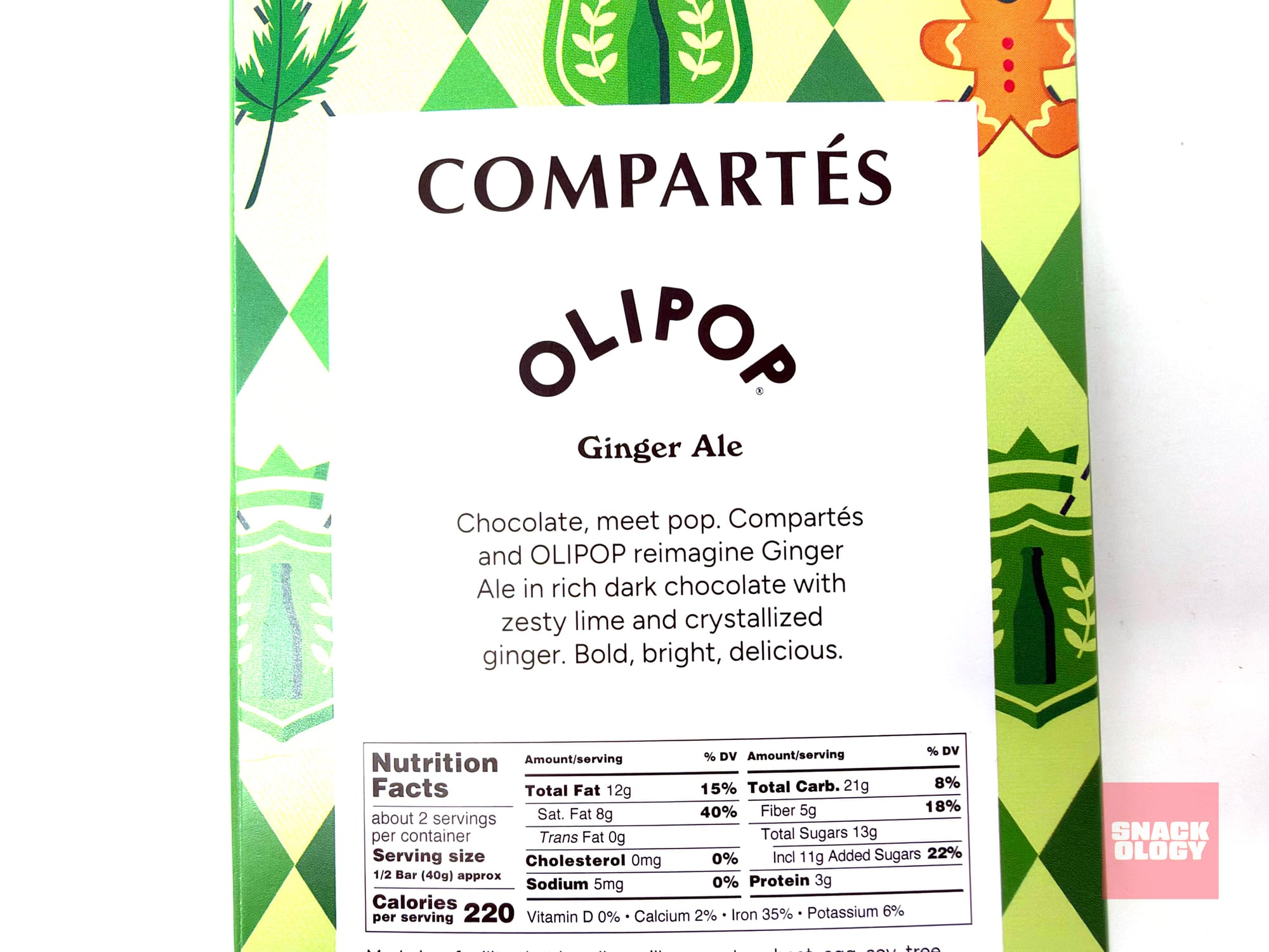 Olipop Ginger Ale Chocolate Bar