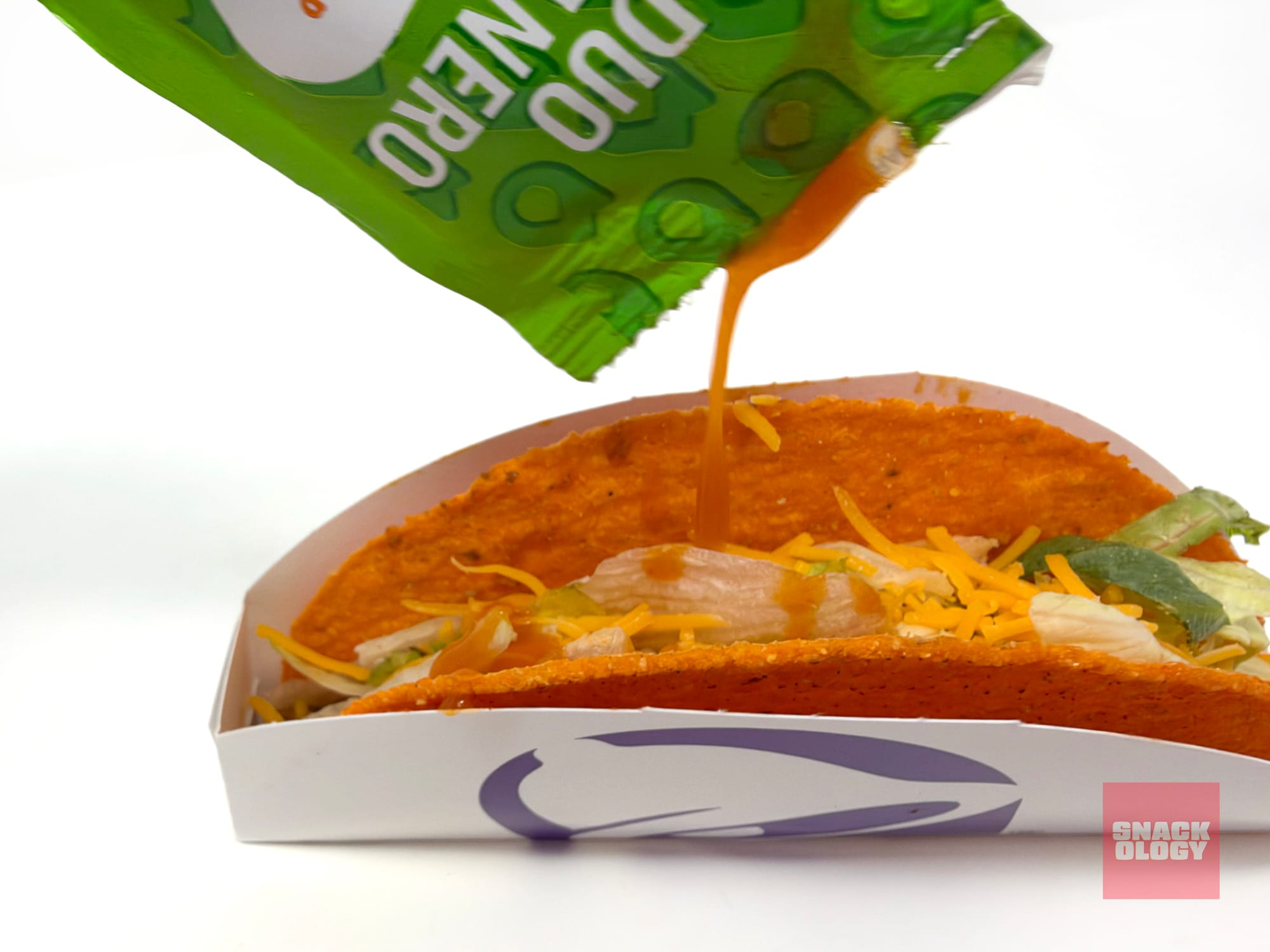 Duo Habanero sauce on a Doritos Locos Taco