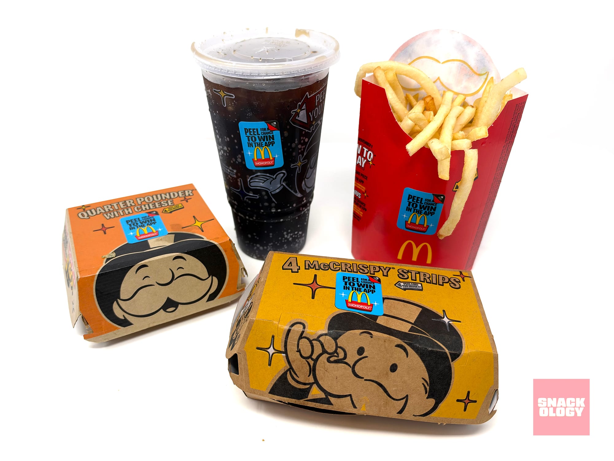 A Quarter Pounder with Cheese, large Coke Zero, large fries and four-piece McCrispy Strips