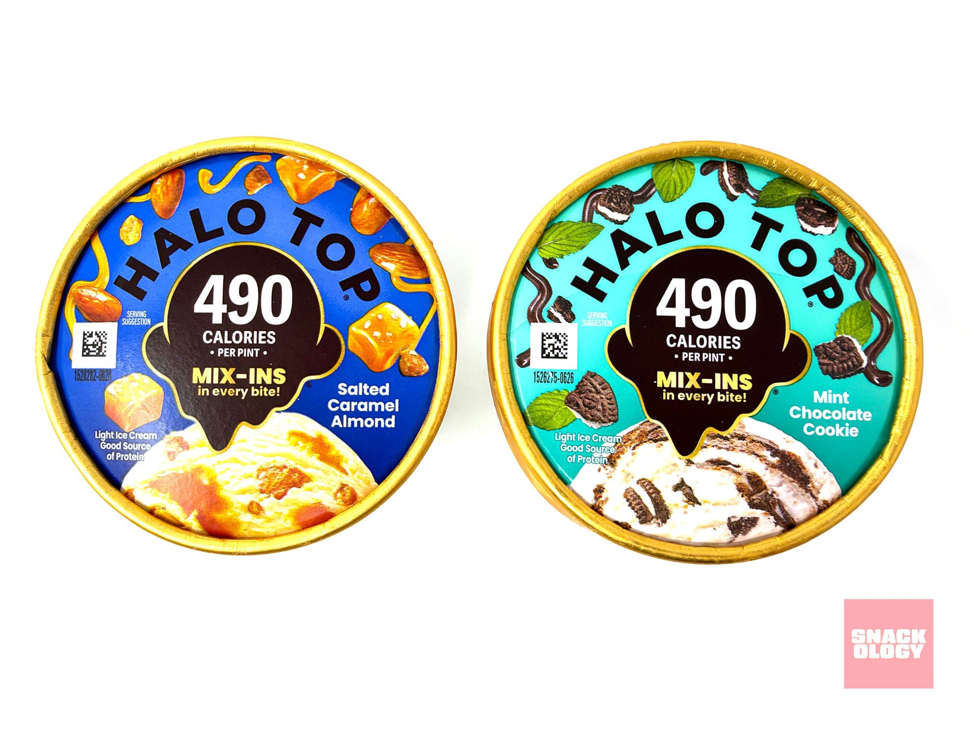 Halo Top Salted Caramel Almond and Halo Top Mint Chocolate Cookie