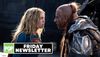 Milly Alcock and Matthias Schoenaerts in Supergirl