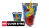 A regular Capri Sun pouch next to the Capri Sun Big Pouch