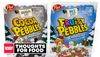 Naughty List Cocoa Pebbles with Marshmallows and Nice List Fruity Pebbles with Marshmallows